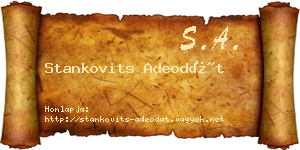 Stankovits Adeodát névjegykártya
